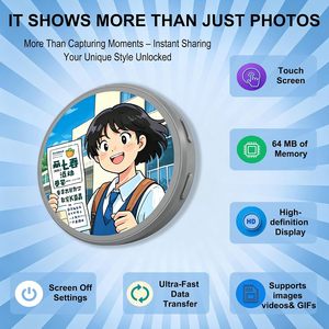 ป้ายแสดงผลอิเล็กทรอนิกส์ขนาด 1.85 นิ้ว กระจกโค้ง 2.5D รูปทรงเม็ดข้าว พร้อมภาพถ่ายไอดอล ป้ายแสดงผลอัจฉริยะ - Product Image 4