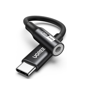อะแดปเตอร์เสียง <span class=keywords><strong>UGREEN</strong></span> USB C เป็น 3.5 มม., ความละเอียดสูง 32 บิต/384 กิโลเฮิร์ตซ์ <span class=keywords><strong>สาย</strong></span>เชื่อมต่อ USB C เป็น <span class=keywords><strong>Aux</strong></span> Dongle สำหรับหูฟัง HiFi สำหรับ iPhone - Product Image 1