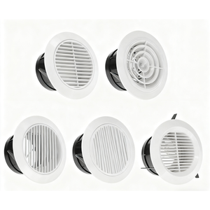 Diffuseur <span class=keywords><strong>d</strong></span>'air circulaire ABS moderne avec <span class=keywords><strong>grille</strong></span> réglable, valve <span class=keywords><strong>d</strong></span>'évacuation <span class=keywords><strong>d</strong></span>'air pour système de ventilation CVC - Product Image 3
