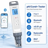 Testeur de qualité de l'eau numérique 7 en 1, type stylo, multiparamètres, pH, TDS, EC, salinité, ORP, étanche IP67, pour aquarium, hydroponie
