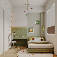 Armoire de Luxe Personnalisée Autoportante avec Étagères Ouvertes, Rangement Dissimulé en MDF, Gain de Place, OEM ODM, Mobilier Moderne Personnalisé pour Toute la Maison