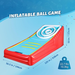 เกมบอลเป่าลม PVC ขนาด 125*56.5*53 นิ้ว พร้อมลูกบอลฟองน้ำ 2 ลูก ของเล่นเกมยักษ์สำหรับเล่นในร่มและกลางแจ้ง เกมอาร์เคดสำหรับครอบครัว - Product Image 2