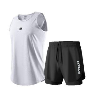 <span class=keywords><strong>Dkr</strong></span>. Abbigliamento Fitness Uomo 2 in 1 Canotta Leggera Estiva in Seta Ghiaccio ad Asciugatura Rapida Completo Sportivo Professionale per Maratona - Product Image 5