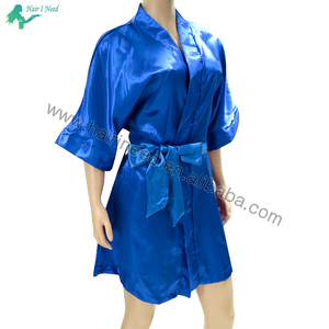 Logo personalizzato 7 maniche nero rosa blu colorato abito di raso pigiama di seta per la festa di notte di nozze gonna - Product Image 6