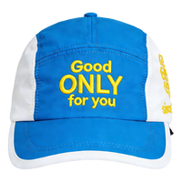 Casquette de golf DAZU bleue et blanche, vente en gros, logo brodé personnalisé, casquette imperméable à 5 panneaux, casquette de camping