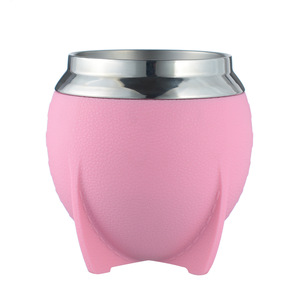 Tazza per Yerba <span class=keywords><strong>Mate</strong></span> in Acciaio Inox 18/8 a Doppia Parete con Rivestimento in Pelle 280ml con Bombilla per Yerba <span class=keywords><strong>Mate</strong></span> - Product Image 1