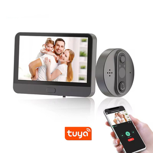 Sonnette de porte intelligente Tuya avec caméra <span class=keywords><strong>numérique</strong></span> Wifi, <span class=keywords><strong>vision</strong></span> <span class=keywords><strong>nocturne</strong></span> infrarouge et écran de 4,3 pouces - Product Image 1