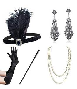 Diadema de rapero Vintage 1920s, tocado de <span class=keywords><strong>gran</strong></span> Gatsby con pluma de pavo real 1920s, accesorios para <span class=keywords><strong>el</strong></span> cabello de Gatsby - Product Image 6