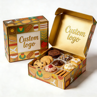 Boîte d'expédition en carton ondulé Kraft avec pelliculage mat et gaufrage – Emballage écologique haut de gamme pour sauces, churros, pain, gâteaux, gaufres et biscuits