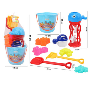 Ensemble de jouets de plage colorés pour enfants avec seau, pelle, bêche, sablier – Jouets d'été pour aire de jeux extérieure et bac à sable – Vente en gros - Product Image 5