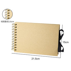 6 pouces Bow Ribbon Design Scrapbook <span class=keywords><strong>Photo</strong></span> <span class=keywords><strong>Album</strong></span> Invité DIY Memory Book avec Pages Noires pour Noël Anniversaire Cadeau <span class=keywords><strong>D</strong></span>'anniversaire - Product Image 2