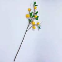 Kunstmatige citroen huisdecoratie fotografie rekwisiet nieuwjaarsgroene plant ornament 3-koppig 5-koppig 7-koppig bladeren kunstmatig fruit PU
