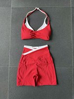 Ensembles de vêtements de sport pour femmes grandes tailles, 5 pièces, vêtements de yoga et de gym, spandex/nylon, extensible dans quatre directions, respirant, taille élastique