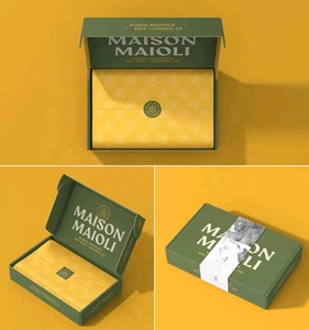 Bán sỉ tùy chỉnh bao bì hộp Kraft vận chuyển hộp cho quần áo giày với túi giấy Ribbon - Product Image 1