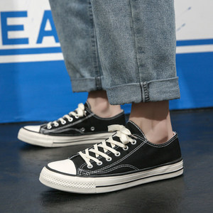 Men's <b>Round</b> Toe <b>Canvas</b> Shoes Summer Breathable Non-slip Sneakers 2026 New Slip-on Athletic Casual Shoes - Product Image 1