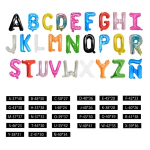 Ballon en feuille d'aluminium doré de 16 pouces en forme de lettre de l'alphabet pour décoration de fête d'anniversaire, vente chaude et bon marché - Product Image 4