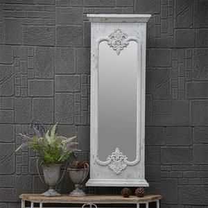 Espejo Decorativo de Pared Rectangular Grande, Estilo Rústico, Ecológico, con Marco de Madera Blanca de 5.0 mm de Grosor, para Sala de Estar - Product Image 4