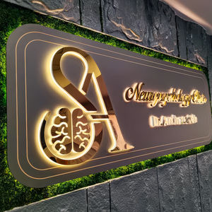 Enseigne LED rétroéclairée en métal, personnalisable, enseigne lumineuse, lettres en acier inoxydable éclairées, enseigne LED pour entreprise, livraison directe d'usine - Product Image 1