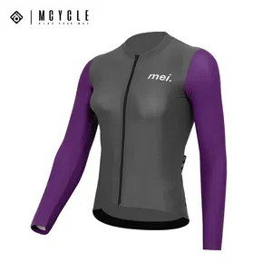 Mcycle Wholesale Cycling Bicycle Clothing Breathable Bike Shirt Top Custom Pro Women Long Sleeve Cycling Jerseys