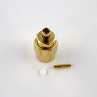 Cable Eléctrico Semirrígido RG405 de 0.086'' Mecanizado por CNC Personalizado, Conector Coaxial SMA RF de Polaridad Inversa Macho de 50 Ohmios IP67