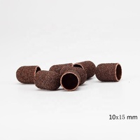 Capuchons de ponçage pour perceuse à ongles, 50 #80 #120 #180 # marron, 100 pièces/sac, 10x15mm, pour enlever les callosités, podimétrie