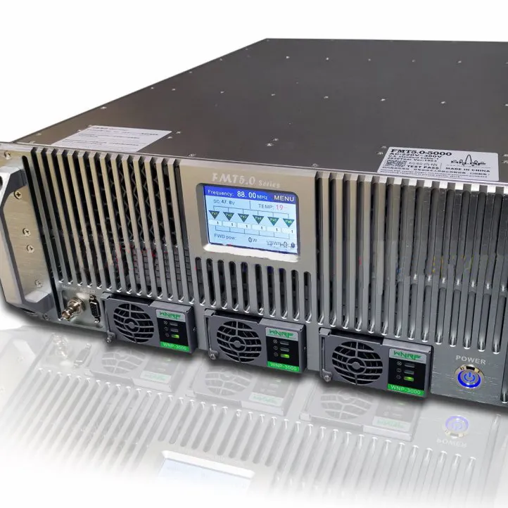 FMT5.0-5000H 5000W chuyên nghiệp 4U kỹ thuật số FM phát sóng truyền 19-inch màn hình RF và đầu vào âm thanh cho các đài phát thanh