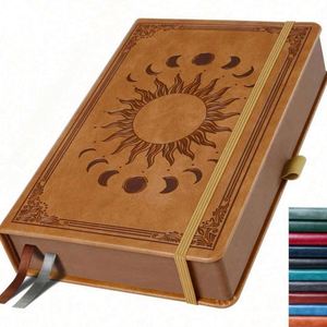 Diario Personalizado Retro Eming A5, Tapa Dura Gruesa de Cuero PU, Encuadernación con Hilo Térmico, Impresión Digital - Product Image 1