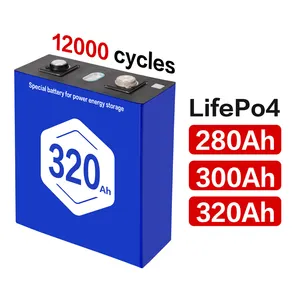 오래 지속되는 280Ah LiFePO4 에너지 저장 배터리 고용량 10000 사이클 수명 2V 프리즘 크기 홈 골프 카트 지게차
