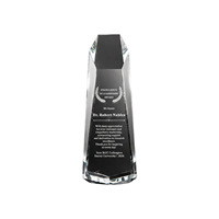 Trofeo de Cristal Transparente con Logotipo Personalizado para Eventos de Honor, Premios y Conmemoraciones