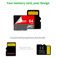Harga Grosir Kartu Memori Plastik Original Logo Custom 64GB TF Kecepatan Tinggi Kartu SD U3 A1 Kelas 10 Ponsel Kamera Laptop