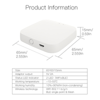 Tuya Zigbee3.0 Produits pour la maison intelligente sans fil Pont d'application Voix via Alexa Dispositifs de télécommande Google Home Hub de passerelle intelligente