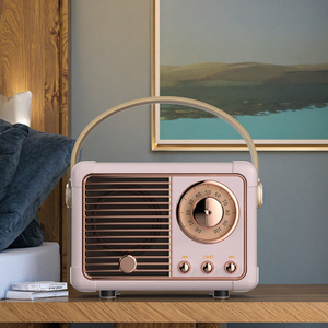 Xu hướng mới 2025 rảnh tay FM Đài phát thanh cổ điển Retro hộp mini xách tay loa không dây - Product Image 1