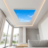 Plafonnier LED plat sans cadre 40W 500x300 en alliage d'aluminium industriel IP20 6000K lumière du jour pour salon, hôtel, bureau