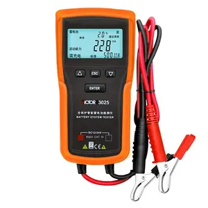 VICTOR 3025 Digital Smart Auto 12V 24V Memimpin Asam Baterai Tester Tegangan 9-35V Rentang 30AH-200AH Uji CCA Seumur Hidup