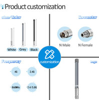 700-2700MHz Dual Band WIFI WLAN Omni Direccional N Macho Hembra Lora Gateway Outdoor 4G Antena de fibra de vidrio