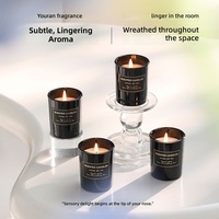 Lilin Aromaterapi Modern dari Lilin Kedelai Grosir dalam Stoples Kaca Berhias Emas Hadiah Mewah untuk Ulang Tahun yang Menarik Secara Estetika