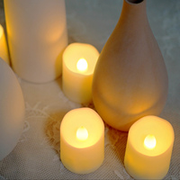 Bougies chauffe-plat LED 6 pièces en gros avec minuterie à distance scintillement réglable décoration de Noël et d'Halloween bougies rechargeables