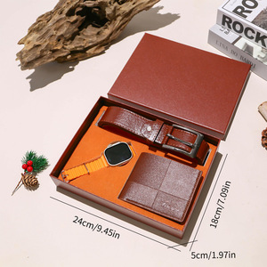 Coffret Cadeau 4 Pièces Montre Connectée, Portefeuille et <span class=keywords><strong>Ceinture</strong></span> pour Homme en Acier Inoxydable – Idéal pour le Branding d'Entreprise, les Cérémonies d'Ouverture et les Incentives pour Employés - Product Image 2