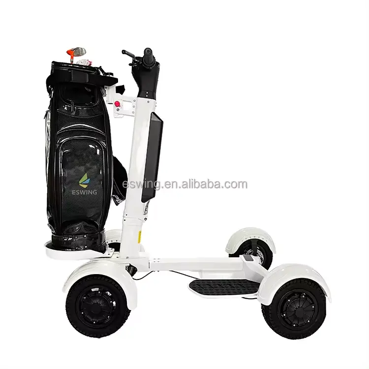 Eswing 21Ah Long Range 2000w Foldable Golf Scooters 10 Inch 4 Wheel Electric Golf Carts Large Capacity Batteries