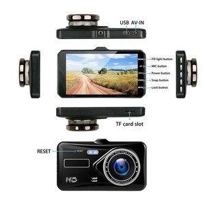 Bán buôn 4 inch IPS màn hình cảm ứng xe hộp đen 1080P Full HD DVR ống kính kép Dash Cam với ghi âm vòng lặp cho xe ô tô - Product Image 3