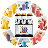 Machine à slush à double réservoir à économie d'énergie, faible consommation 1,1W pour petite boutique de boissons, certifiée CE