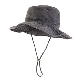 Wholesale Custom Logo Hair Accessories Climbing Hiking Outdoor Sun <b>Hat</b> Fishing Washed Cotton <b>Boonie</b> <b>Hats</b> <b>for</b> Women <b>Men</b> - Product Image 6