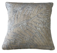 Housse de coussin jacquard métallique à motif végétal confortable, vente en gros, housse de coussin de canapé personnalisée de luxe en jacquard