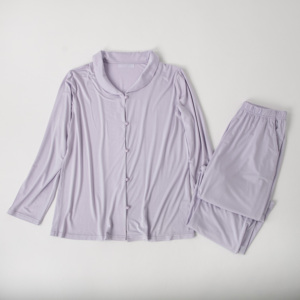 Tùy Chỉnh 2 Mảnh Bông Của Phụ Nữ Quần Áo Ngủ Phương Đồ Phòng Chờ Mặc Bộ Loungewear Phụ Nữ Tre Pajama Set Đêm Mặc Cho Phụ Nữ - Product Image 4