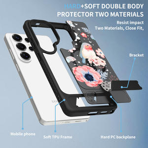 Étui de luxe pour Samsung S26 <span class=keywords><strong>Ultra</strong></span> avec support à bande, finition mate effet peau, étui magnétique pour téléphone portable avec motif personnalisé sur la coque arrière - Product Image 3