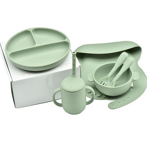 Vajilla ecológica libre <span class=keywords><strong>de</strong></span> Bpa para recién nacido, plato <span class=keywords><strong>de</strong></span> comida para bebé, tazón <span class=keywords><strong>de</strong></span> succión <span class=keywords><strong>de</strong></span> silicona y juego <span class=keywords><strong>de</strong></span> alimentación <span class=keywords><strong>de</strong></span> cuchara, nuevo diseño - Product Image 1