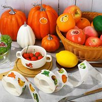 Étiquettes adhésives personnalisées en gros avec logo, colorées, pour fruits, légumes et aliments, impression d'étiquettes pour l'emballage alimentaire
