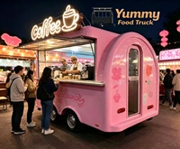 Yummy 2026 Chariot à hot-dogs de haute qualité, Remorque de café, Bar mobile, Camion de restauration rapide complet pour la vente au détail