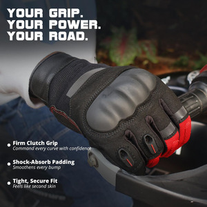 Guantes de Motocicleta con Pantalla Táctil para Seguridad en Carreras, Guantes de Motocicleta Personalizados OEM, Guantes de Motocicleta de Cuero Genuino para Hombre - Product Image 4