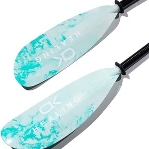 Pagaie de kayak 2,1-3 m pliable légère en fibre de verre pour usage récréatif lacs rivières une personne - Product Image 3